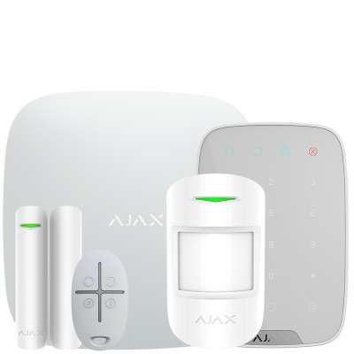 Ajax StarterKit + KeyPad – Розширений комплект бездротової сигналізації AJAX – білий